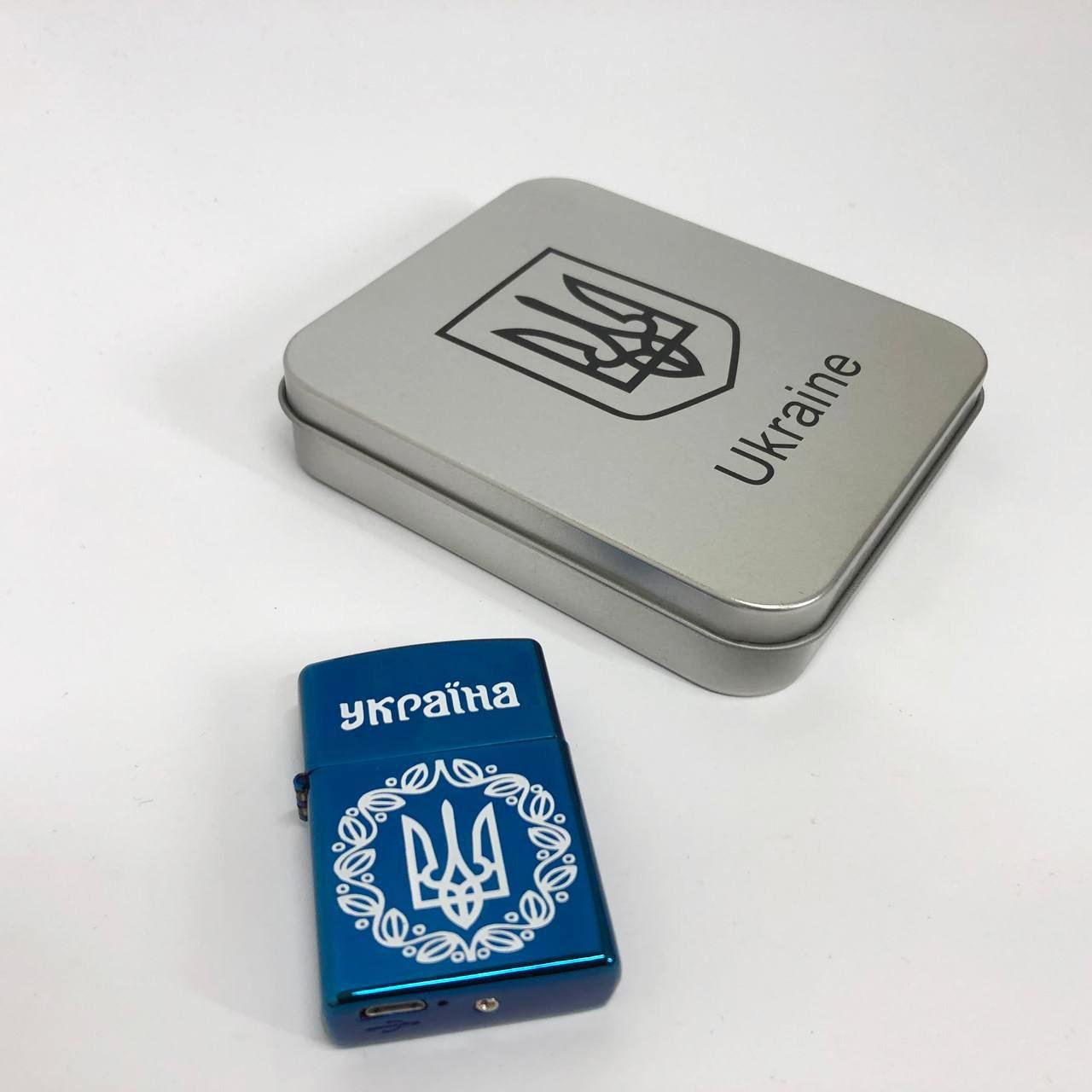 Зажигалка дуговая электроимпульсная зажигалка USB металлическая коробка Синий (HL-447) - фото 3 Зажигалка дуговая электроимпульсная зажигалка USB металлическая коробка Синий (HL-447) - фото 3