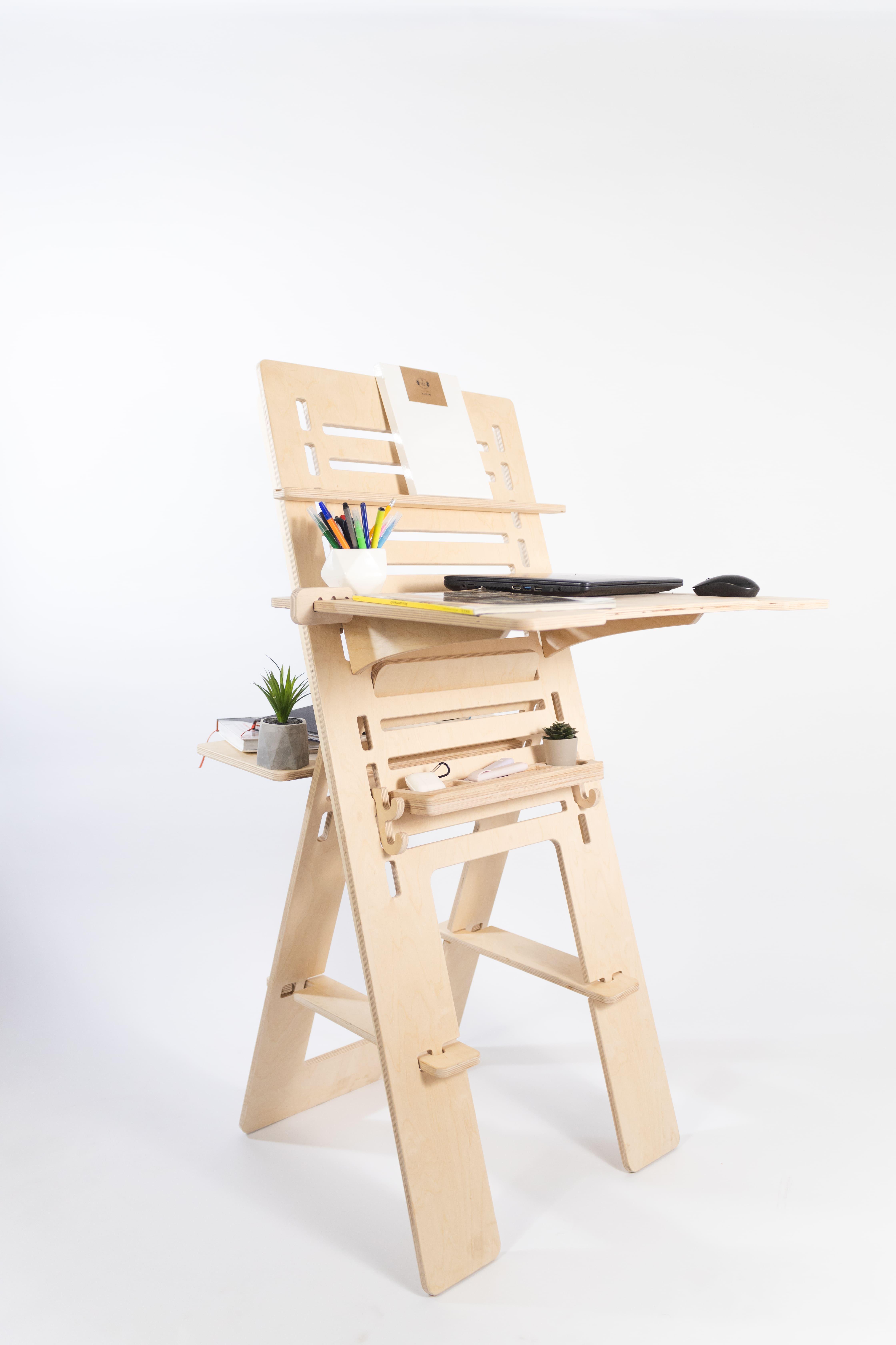 Стіл для роботи стоячи та сидячи Otaman Desk Artist з покриттям Натуральний - фото 3 Стіл для роботи стоячи та сидячи Otaman Desk Artist з покриттям Натуральний - фото 3