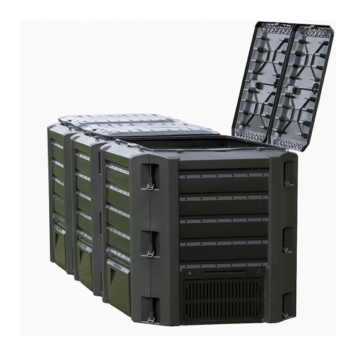 Компостер садовый Prosperplast 4 модуля 1600 л Черный (27382065)