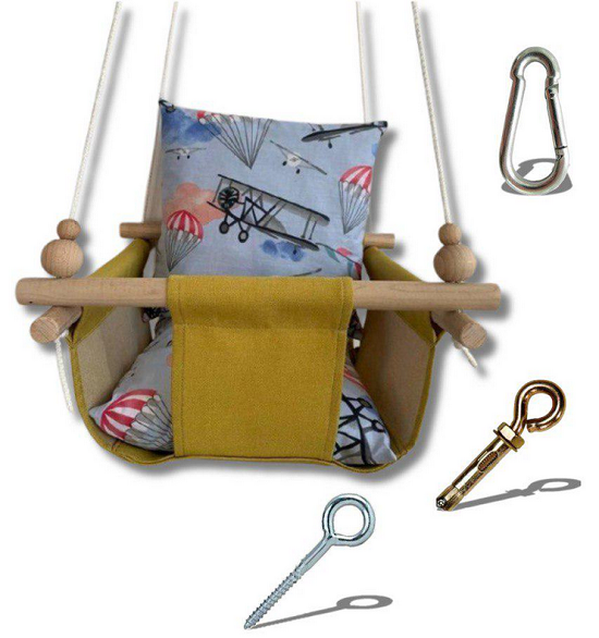 Детская качеля Infancy Самолеты Желтый (5748160)