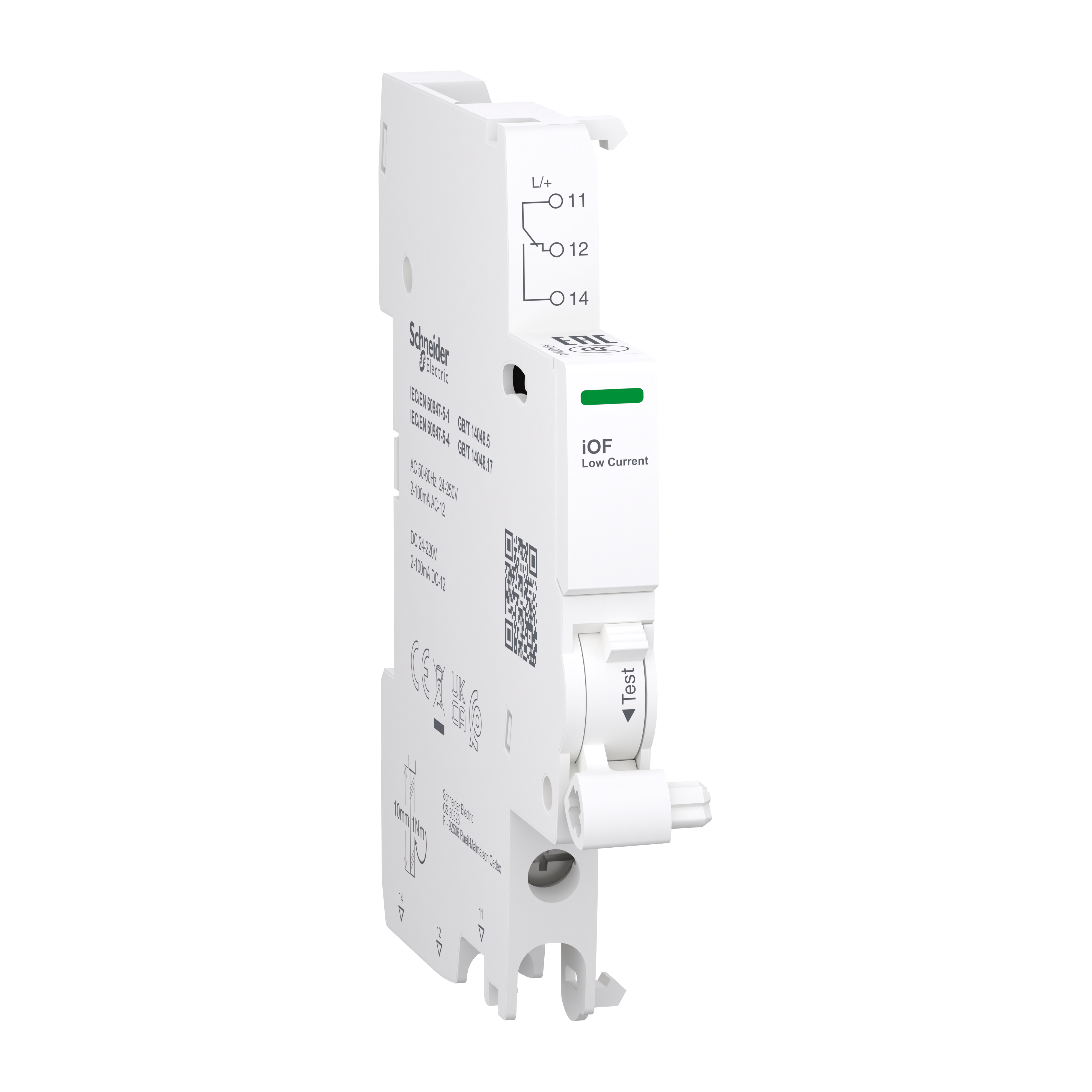 Вспомогательный контакт Schneider Electric iOF 1CO 2-100 мА 24-240V AC/DC (A9A26914)