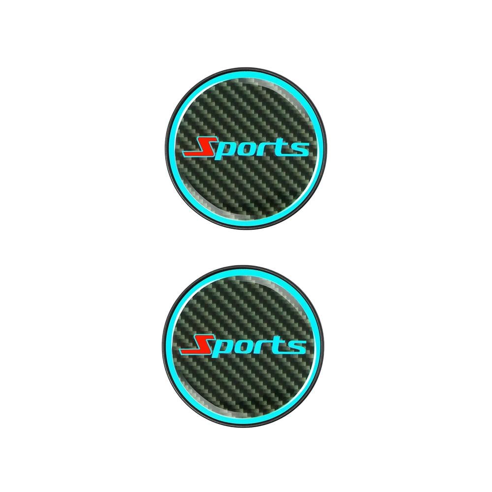 Коврик для подстаканника авто Sports светится в темноте 2 шт. (TA0214_2)