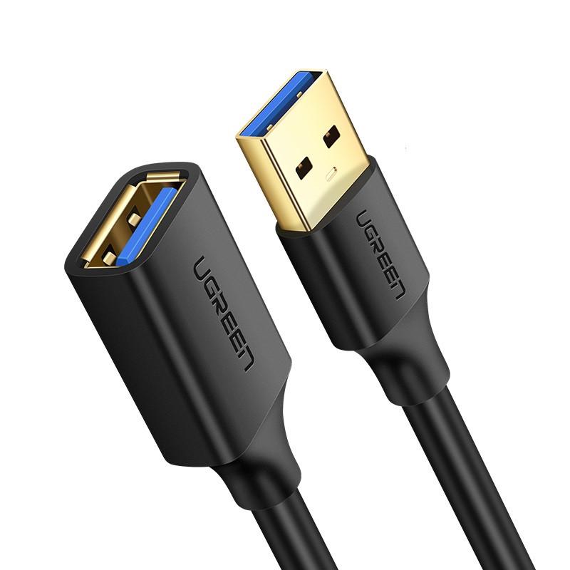 Кабель удлинитель UGREEN USB 3.0 US129 Male To Female Extension Cable AM-AF 2 м Black (10373)
