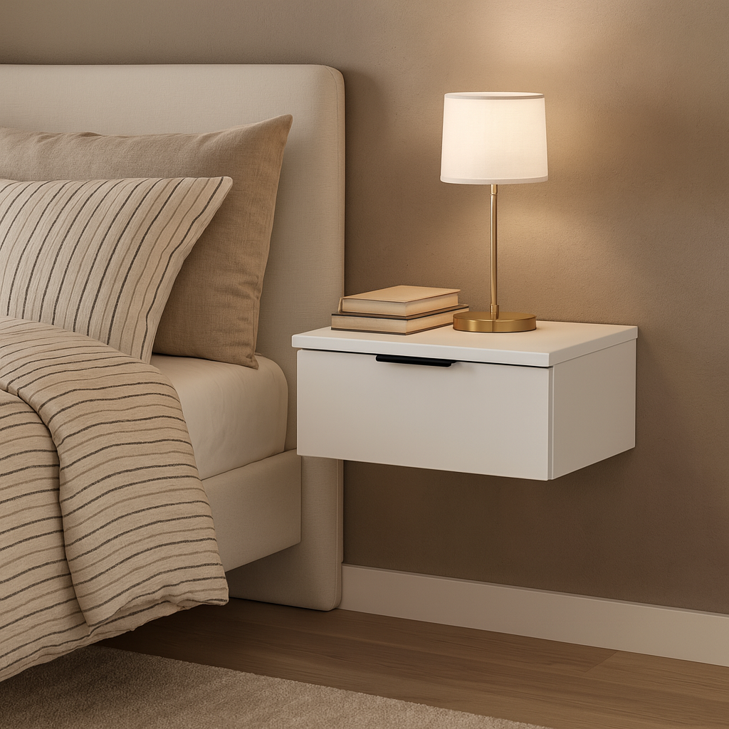 Тумба приліжкова ТП1 SENAM 180х450х310 мм ДСП Білий - фото 1 Тумба приліжкова ТП1 SENAM 180х450х310 мм ДСП Білий - фото 1