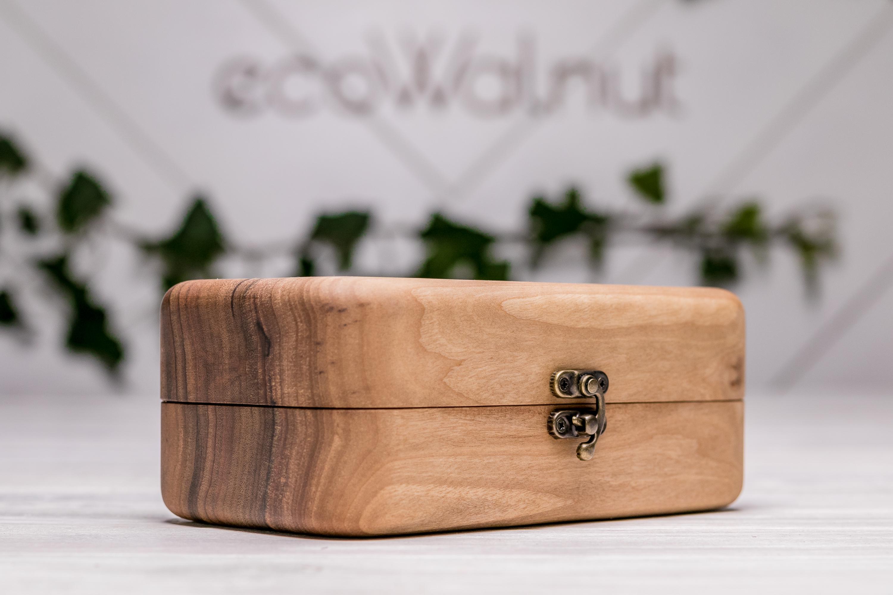 Шкатулка цельная EcoWalnut для часов с персонализацией/логотипом Органайзер для хранения (EB-14.2.2) - фото 11