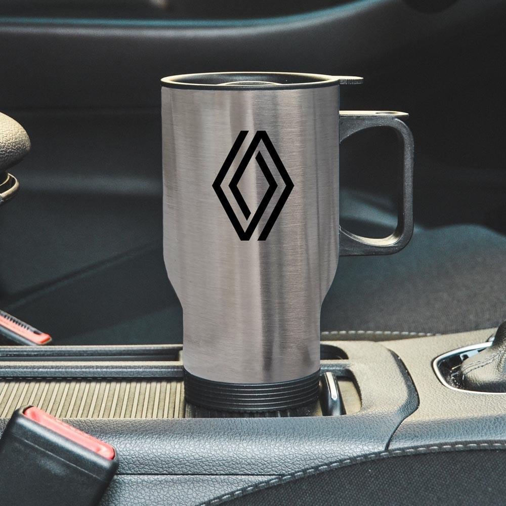 Термокружка автомобильная с логотипом Renault 450 мл Серебристый (22802316)