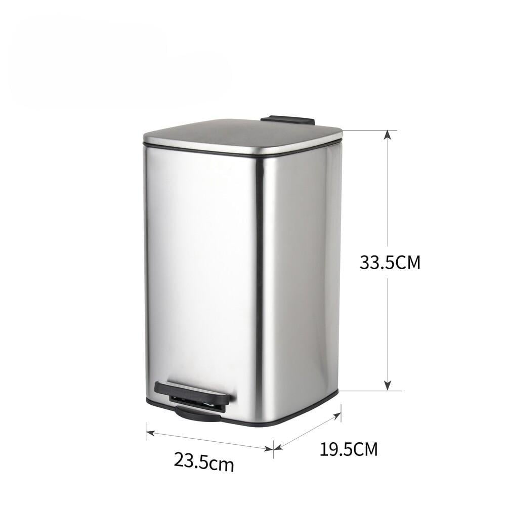 Ведро для мусора Zerix Kubix-TC0108 прямоугольное 8 л Нержавеющая сталь (ZX5891) - фото 6 Ведро для мусора Zerix Kubix-TC0108 прямоугольное 8 л Нержавеющая сталь (ZX5891) - фото 6