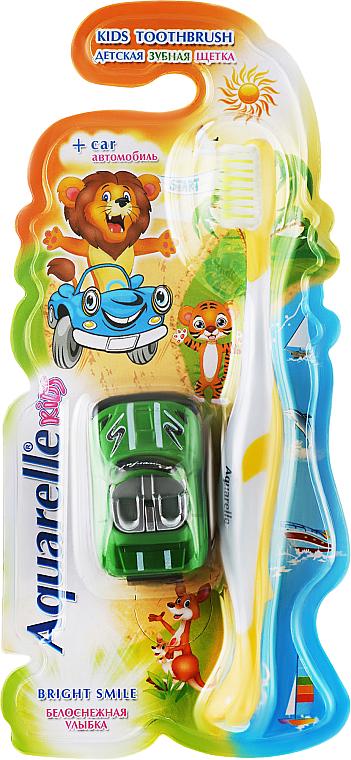 Зубная щетка детская Aquarelle 621 с машинкой (13922)