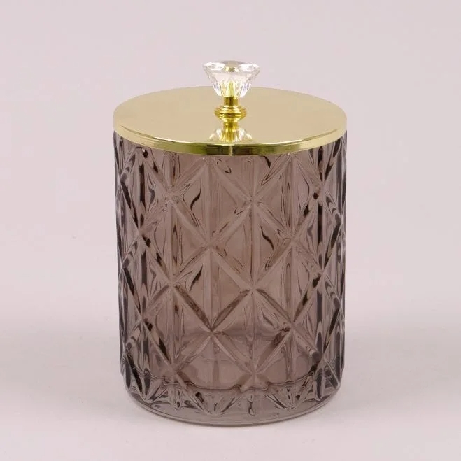 Емкость декоративная Flora с крышкой Коричневый (34055)