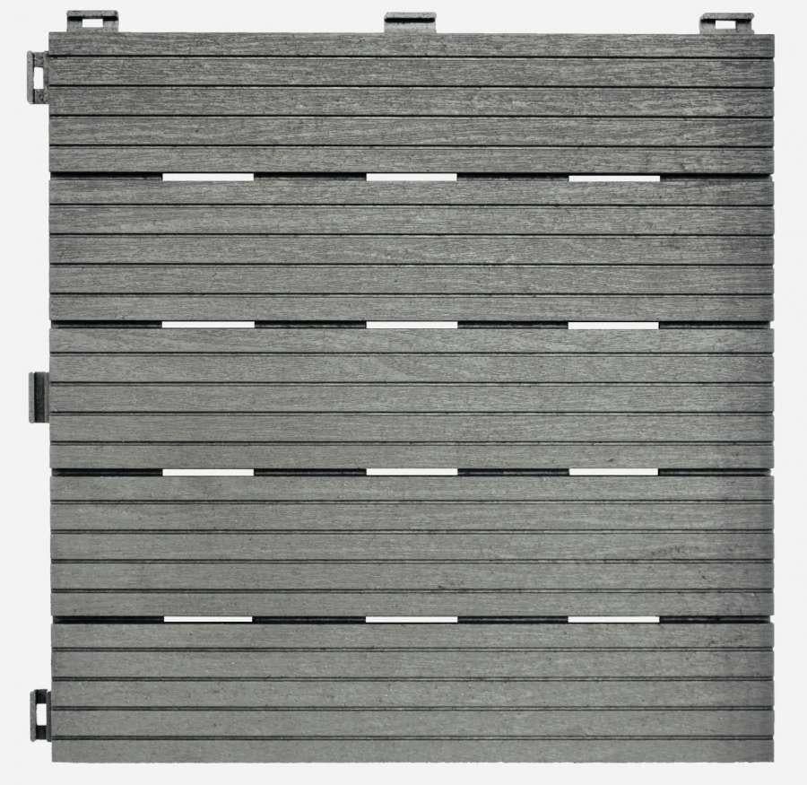 Напольное покрытие декоративное Cosmopolitan рифленое 30х30 см 6 шт. Светло-серый (A-011292)