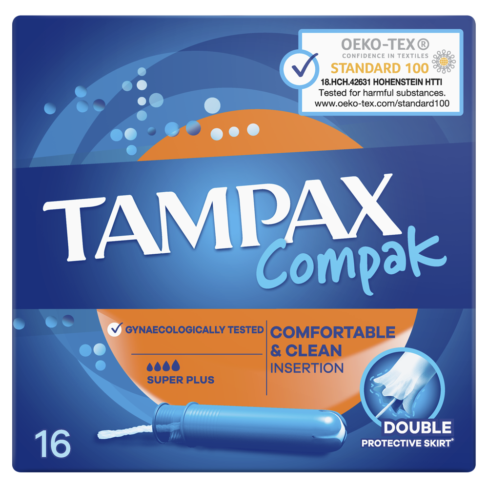 Тампоны с аппликатором Tampax Compak Super Plus Duo 16 шт. (НФ-00009953)