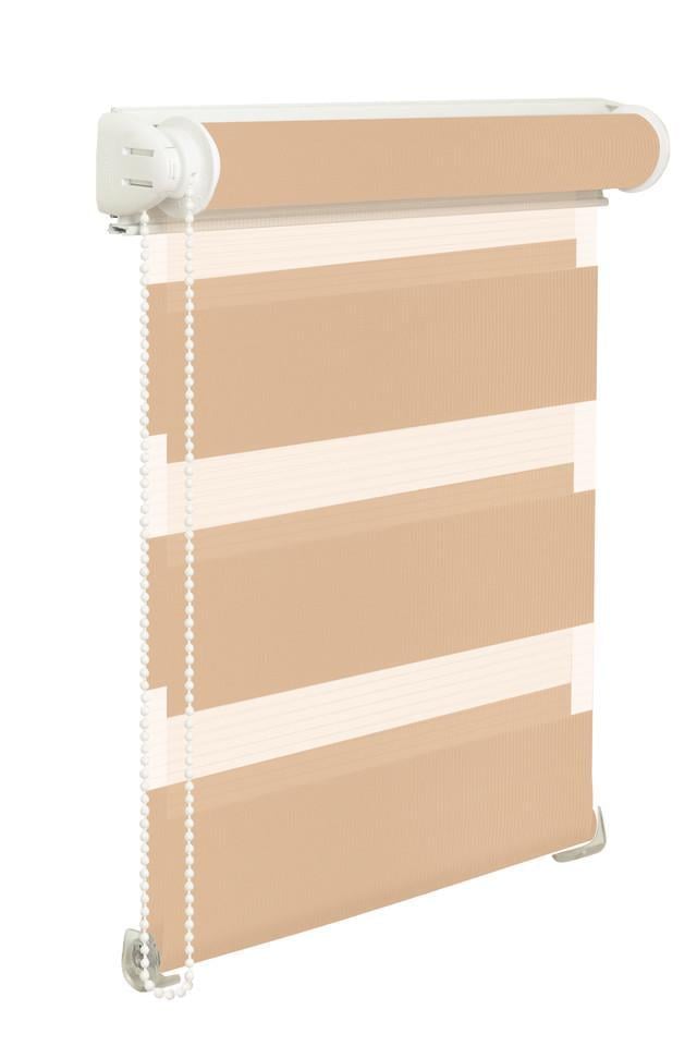 Ролета тканевая NewTex День-Ночь 60х165 см Бежевый (201)