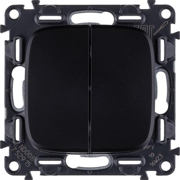 Выключатель двойной Legrand Valena Allure скрытого монтажа Антрацит (752915)