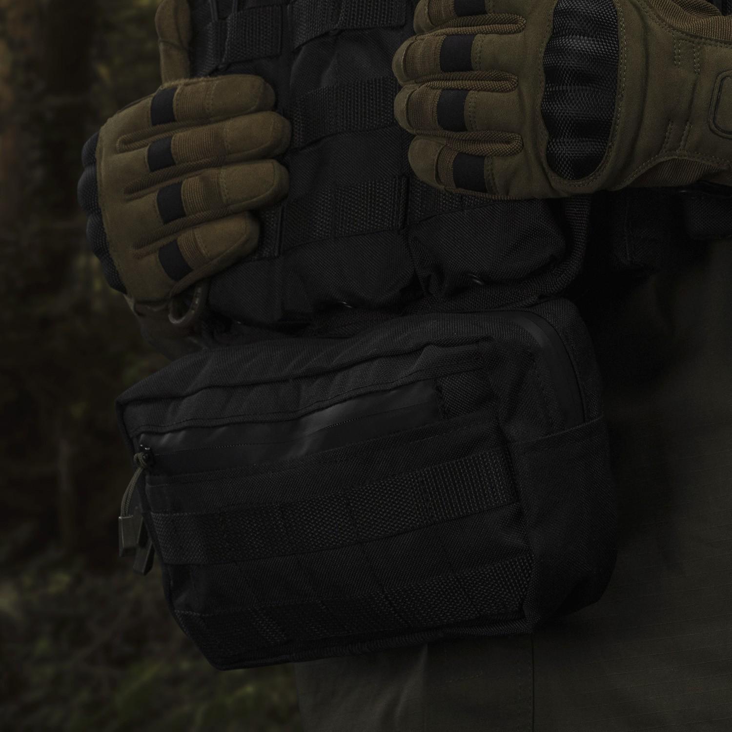 Сумка-напашник UkrArmor Cordura 500D 24х14х8 см Чорний - фото 4