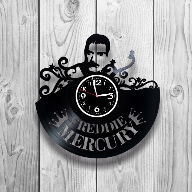Часы настенные Фредди Меркюри 0459 из виниловой пластинки