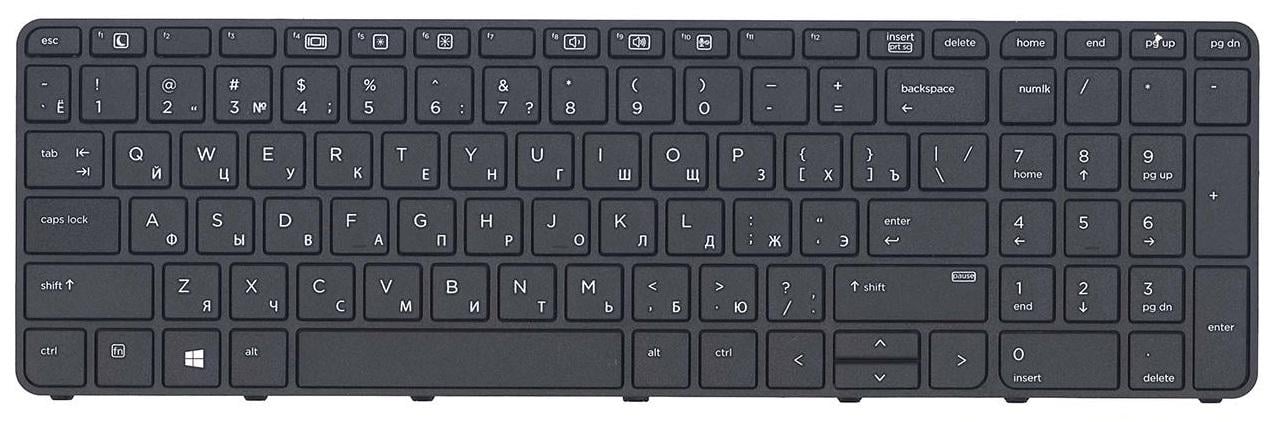 Клавиатура для ноутбука HP Probook 470 G4 матовая (827028-251)