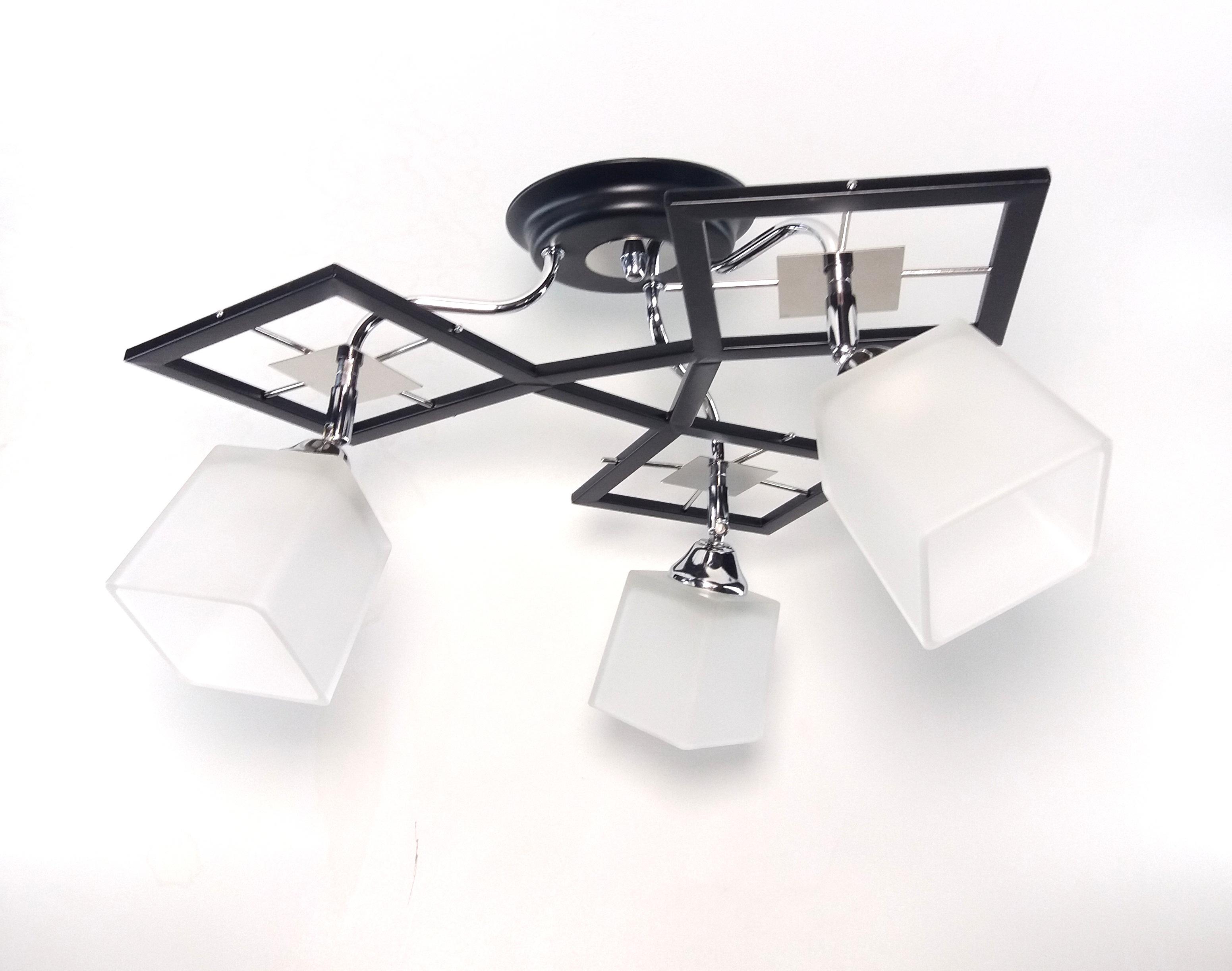 Люстра металлическая на 3 поворотных плафона Черный (11705/3) - фото 2 Люстра металлическая на 3 поворотных плафона Черный (11705/3) - фото 2