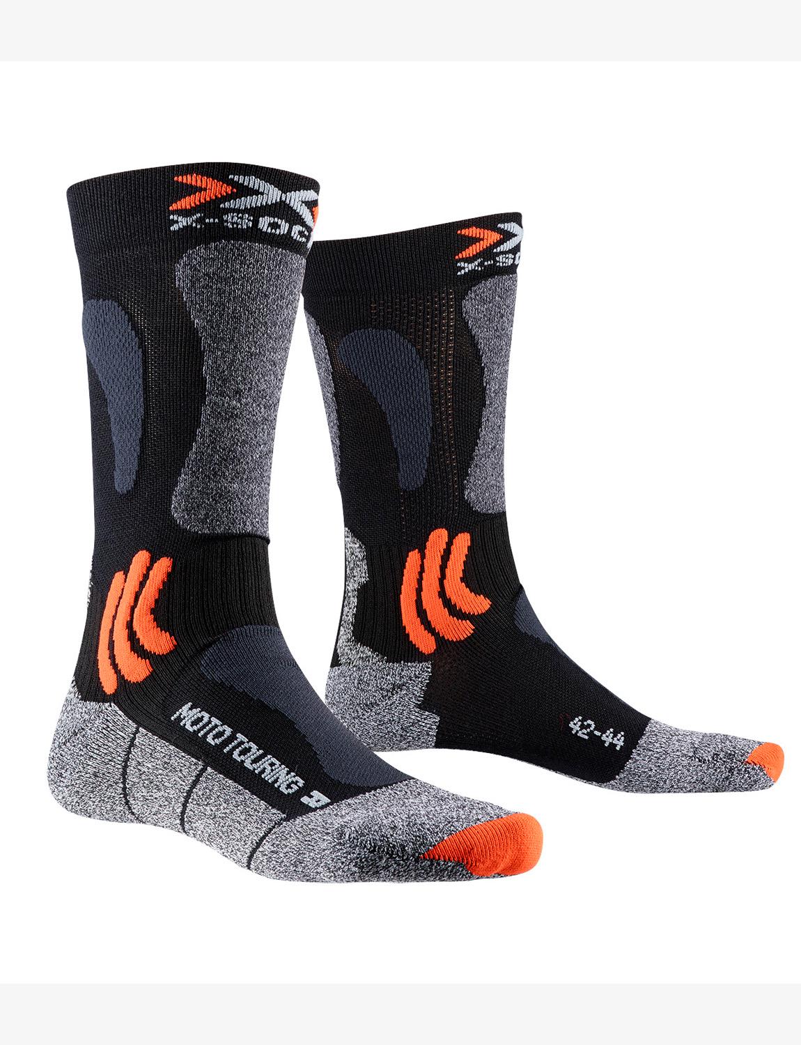 Шкарпетки мотоциклетні X-Socks Mototouring 4.0 Short XS-MS01S19U-B010 42/44 Opal Black/Dolomite Grey Melange