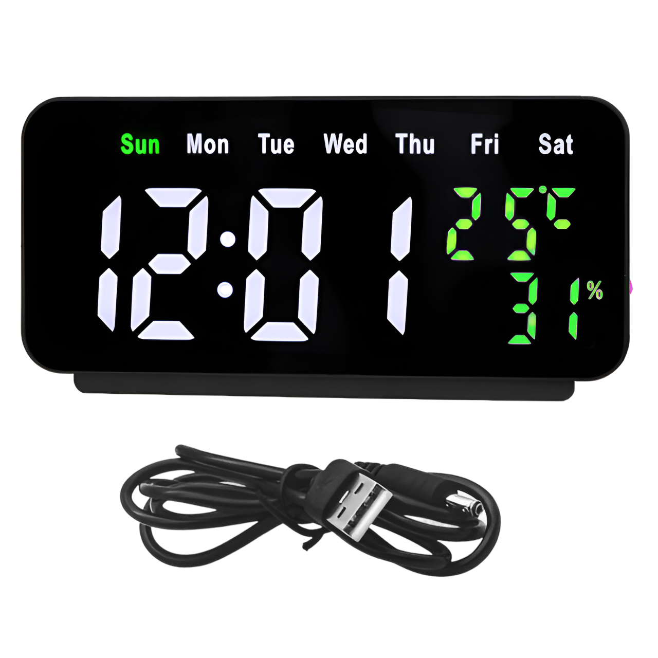 Часы настольные USB 19,8х10х2,6 см (25507479) - фото 1 Часы настольные USB 19,8х10х2,6 см (25507479) - фото 1