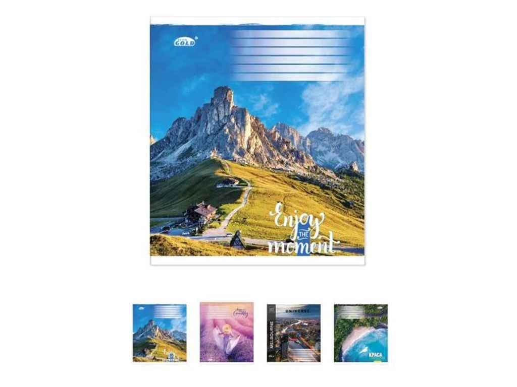 Тетрадь в линию 36 л. 10 шт. GOLD ТВ-56 №3015 Нейтральный микс №2 Gold Brisk (1027320)