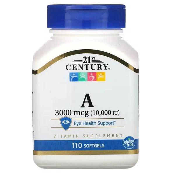 Витамин A 21st Century Vitamin A 3000 mcg 110 Softgels