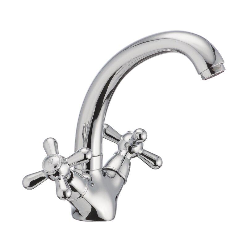 Смеситель для кухни Haiba DOMINOx HB0942 двухвентильный Хром (64570)