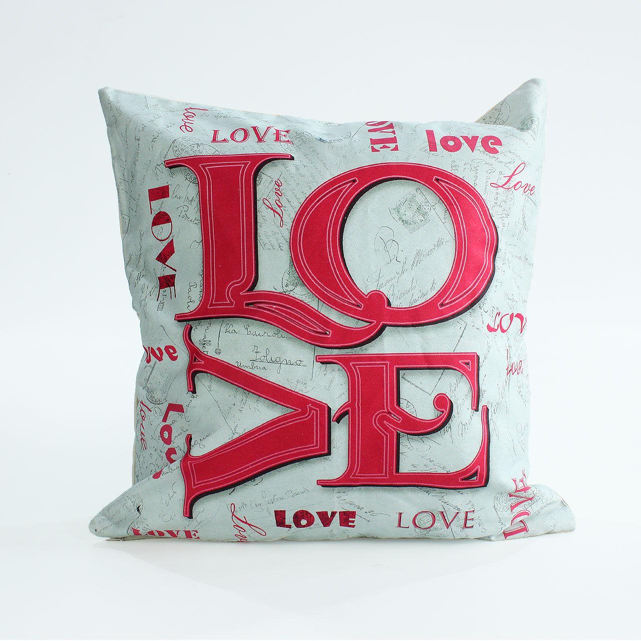 Подушкка декоративна Еней-плюс 0019 40х40 см Червоний/Бежевий/Сірий