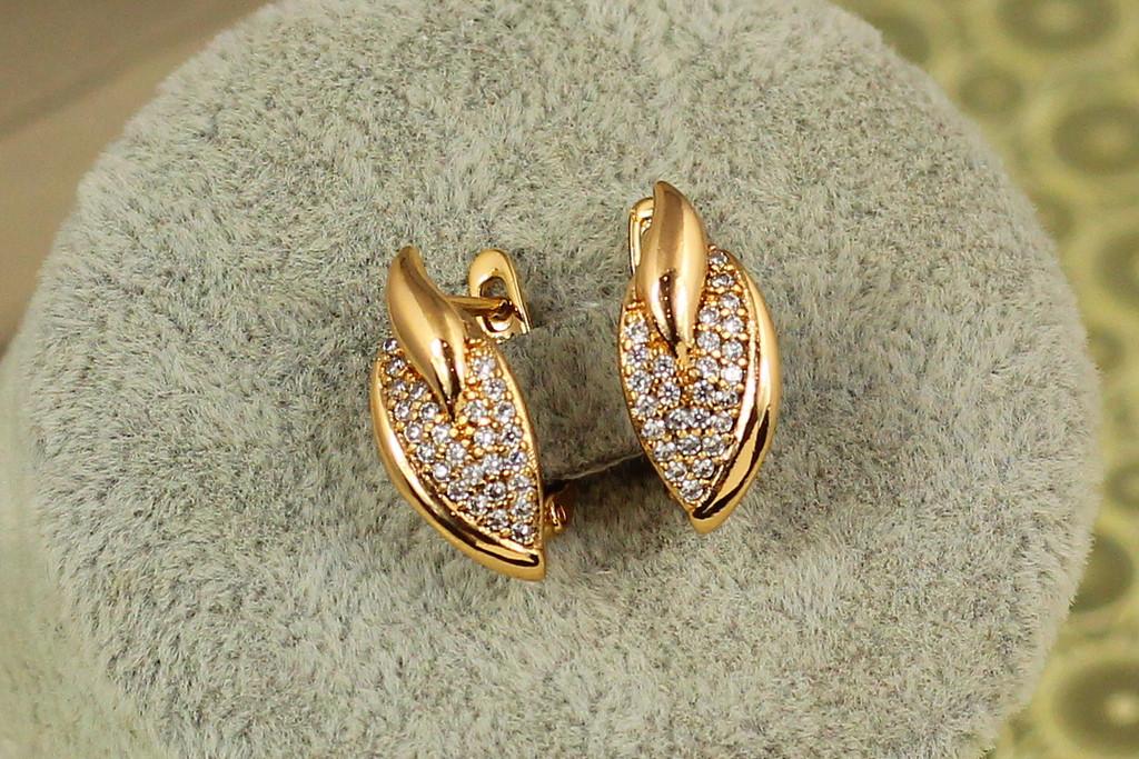 Серьги Xuping Jewelry Вуаль 1,7 см Золотистый (2424056490)