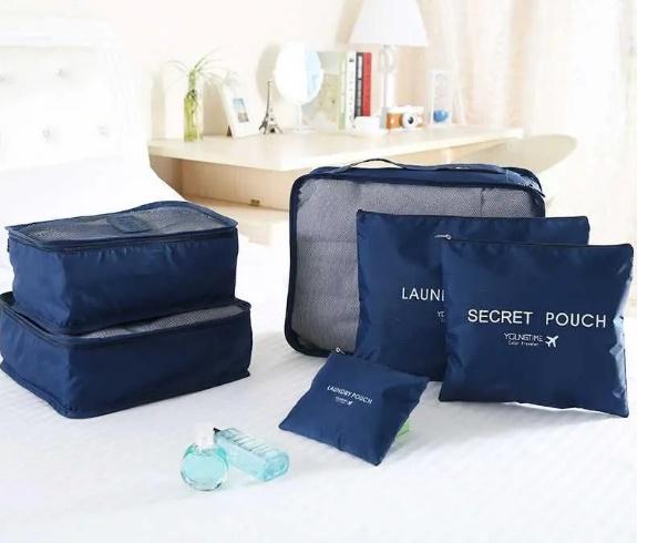 Органайзеры для путешествий Laundry Pouch Travel 6 шт. Синий (12098810) - фото 2