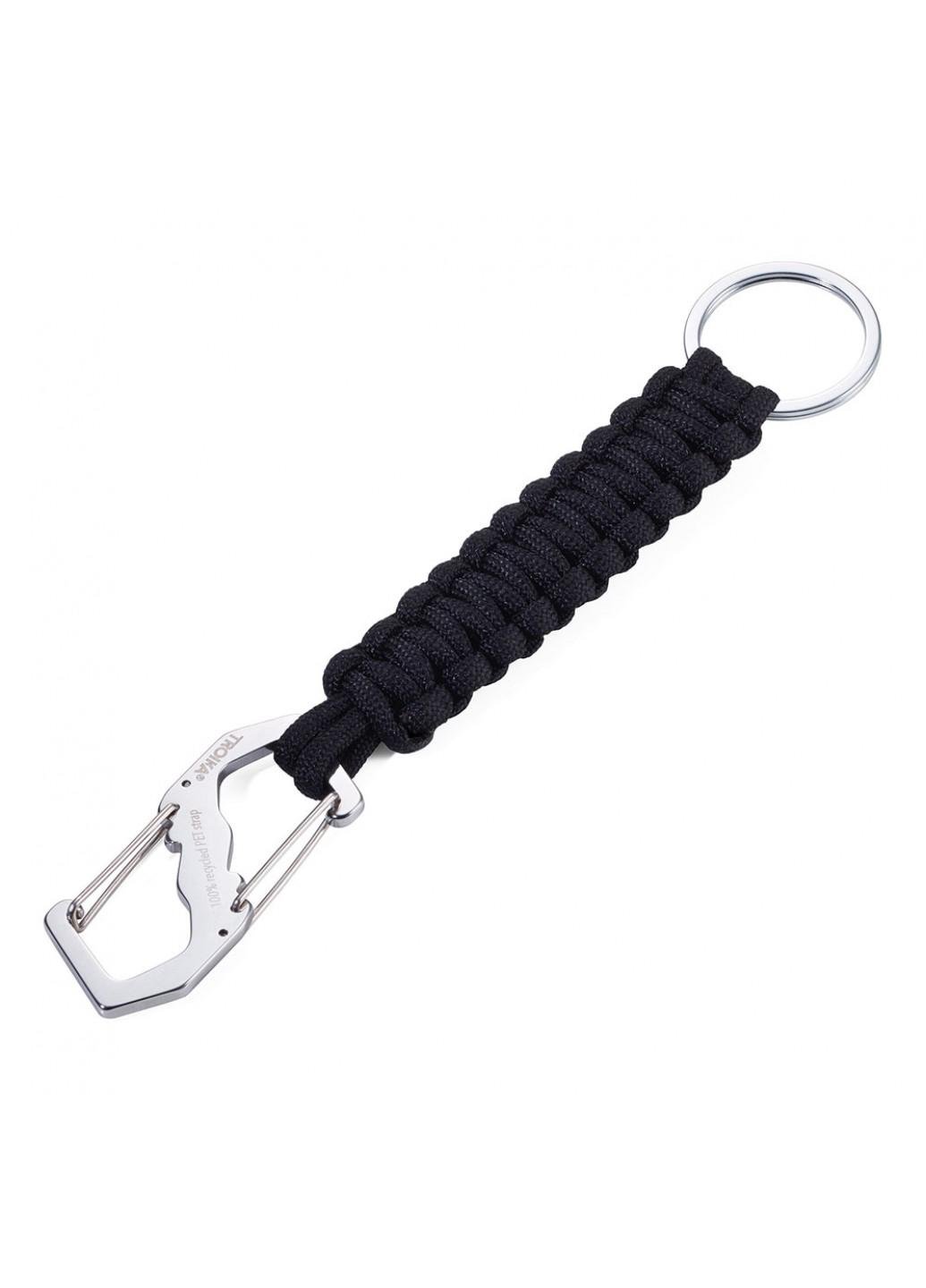 Брелок для ключів Troika Keyring з петлі з підвійним затискачем (KR20-07/BK)