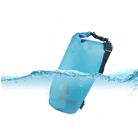 Гермомешок водонепроницаемый AQUAPAC 736 TrailProof Drybag с плечевым ремнем 25 л Blue - фото 4