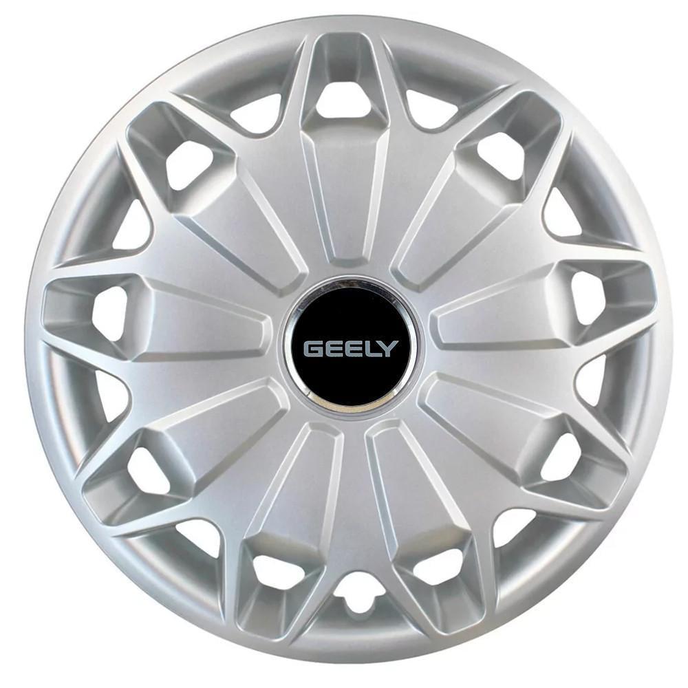 Ковпаки SJS 419 з логотипом Geely R16 4 шт. Сріблястий (2789080328)