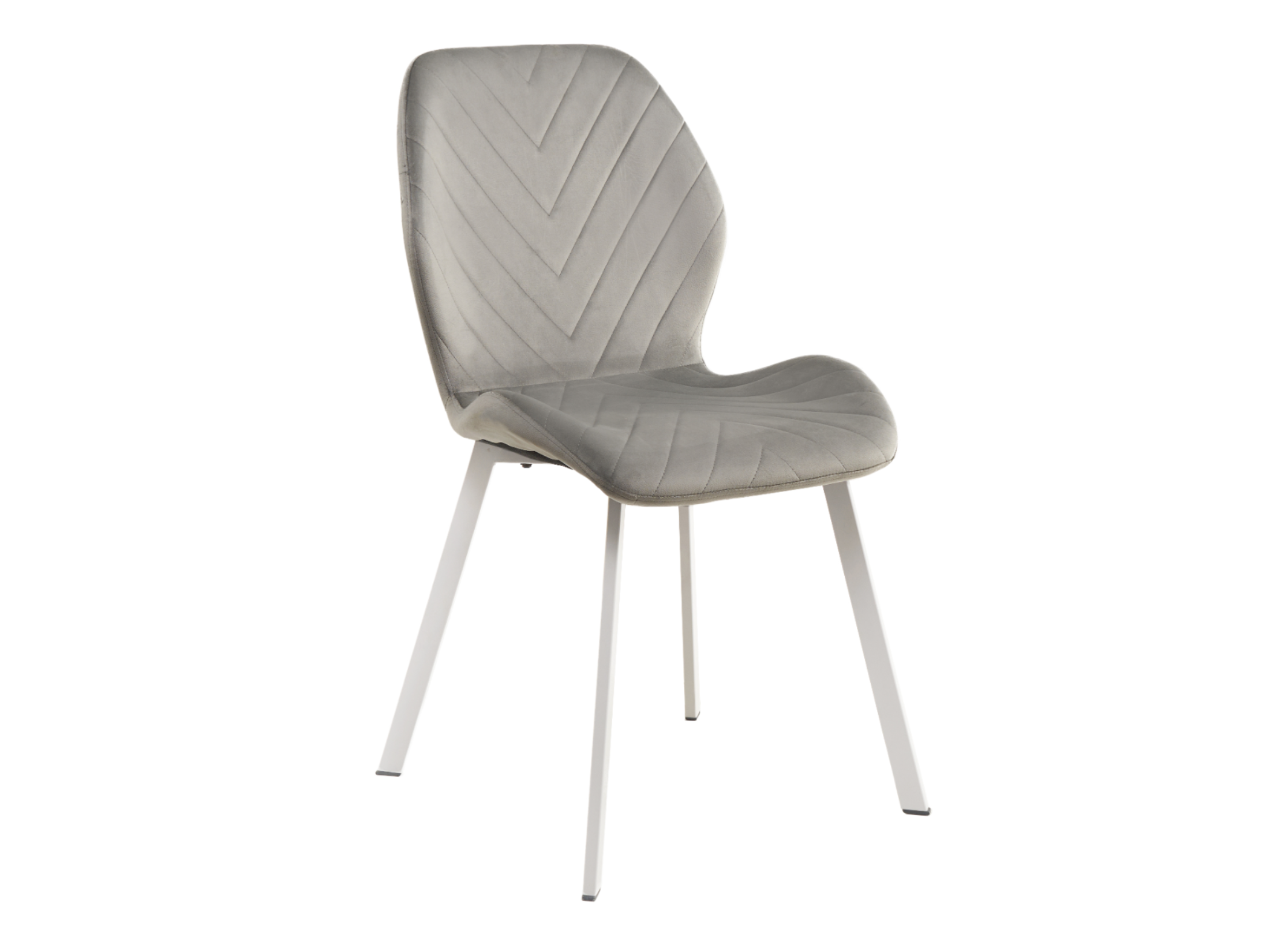 Кухонный стул N-54 велюр Светло-серый/Белый (32467265)