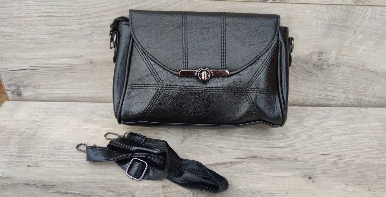 Жіноча сумка Кросбоді на ремінці Чорний (KG-5854)