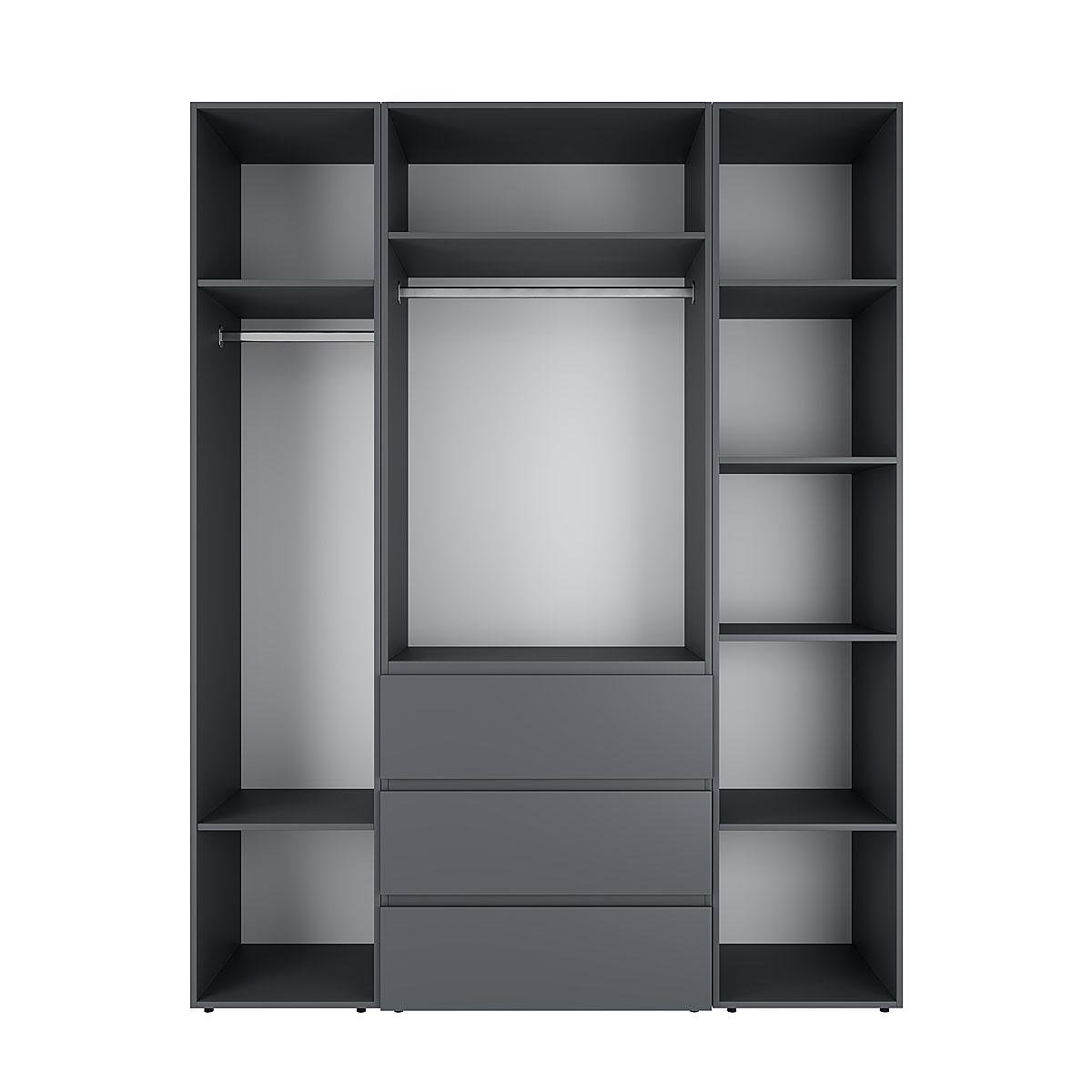 Шкаф распашной комбинированный ART IN HEAD №1 Light 1600x500x2200 мм Графит серый (GALTK017000000) - фото 2 Шкаф распашной комбинированный ART IN HEAD №1 Light 1600x500x2200 мм Графит серый (GALTK017000000) - фото 2