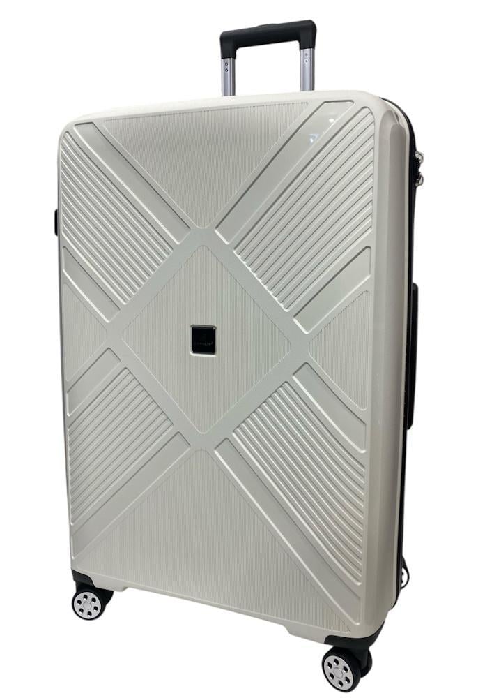 Чемодан Madisson Snowball 53103 большой полипропилен 4 колеса 360° кодовый замок L 102 л 74x50x30 см Белый