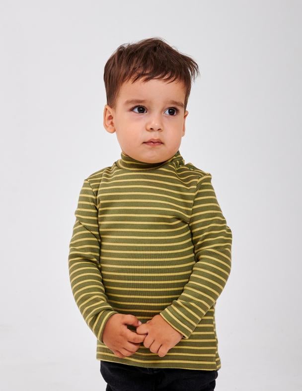 Гольф для мальчика Smil Кашкорс с начесом 80 см Хаки (114025)