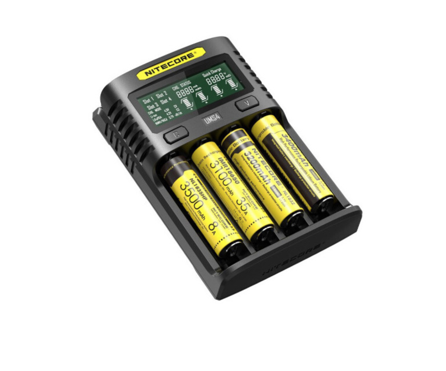 Зарядное устройство Nitecore Digicharger UM4 4 канала LCD дисплей для Li-ion и Ni-MH аккумуляторов (11434) Зарядное устройство Nitecore Digicharger UM4 4 канала LCD дисплей для Li-ion и Ni-MH аккумуляторов (11434)
