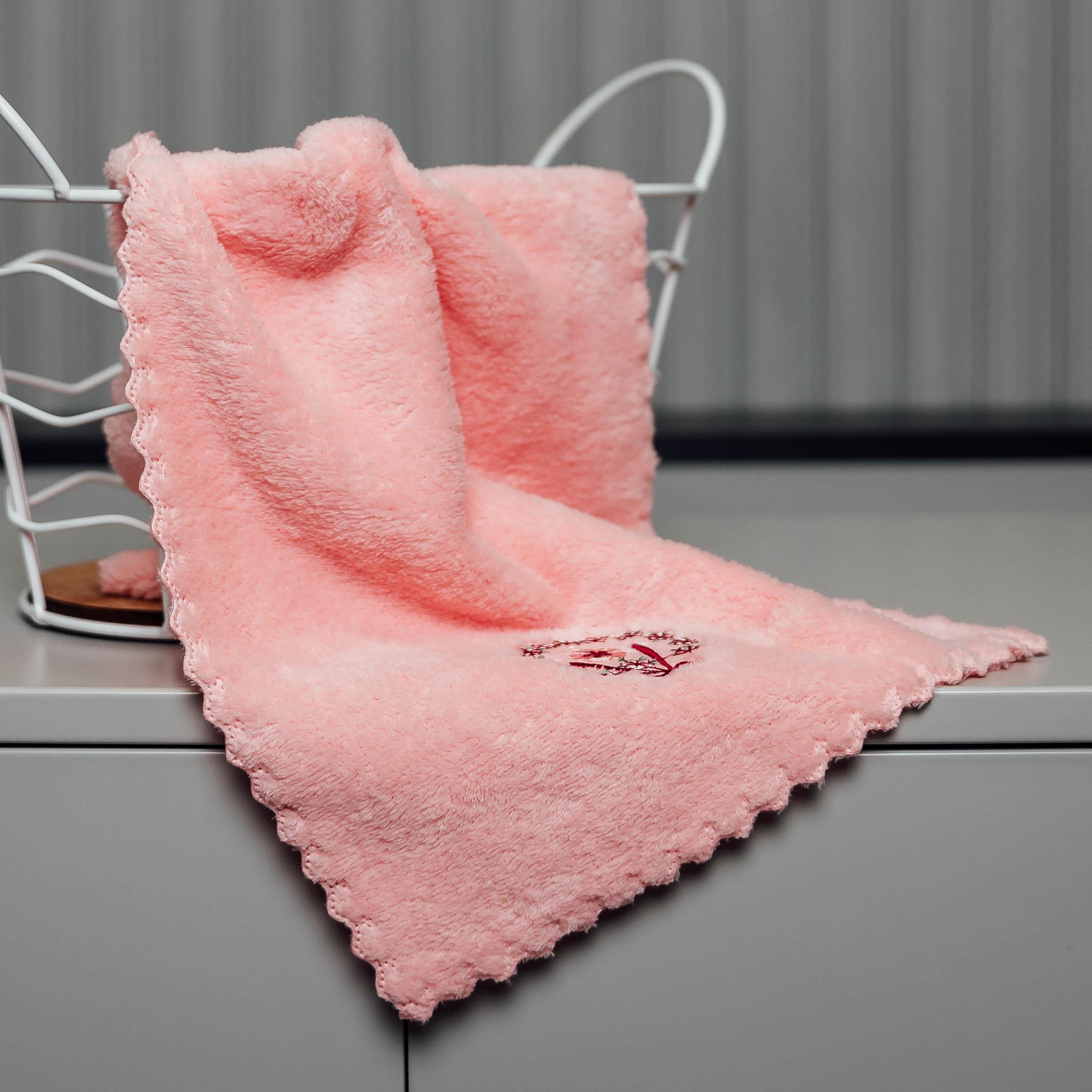 Полотенце для рук ФибраКомфорт однотонный фибра 25x50 см Светло-розовый (88107)