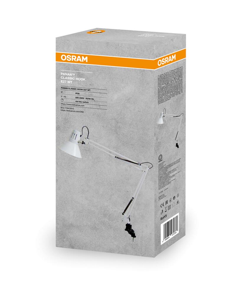 Настольная лампа Ledvance 4099854364037 Panan Classic Hook E27 1x40W IP20 Белый (27568624) - фото 2 Настольная лампа Ledvance 4099854364037 Panan Classic Hook E27 1x40W IP20 Белый (27568624) - фото 2