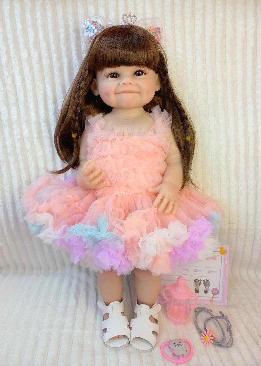 Кукла Reborn Варя винил-силиконовая с соской/бутылочкой 55 см (1880227680) - фото 5 Кукла Reborn Варя винил-силиконовая с соской/бутылочкой 55 см (1880227680) - фото 5