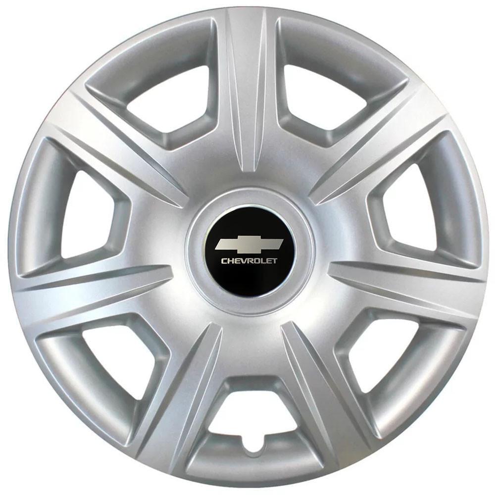 Колпаки SJS 327 с логотипом Chevrolet R15 4 шт. Серебряный (2654558479)