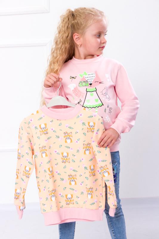 Комплект із 2-х джемперів Носи своє для дівчинки 122 см Рожевий/Бежевий (6069-7-v2)