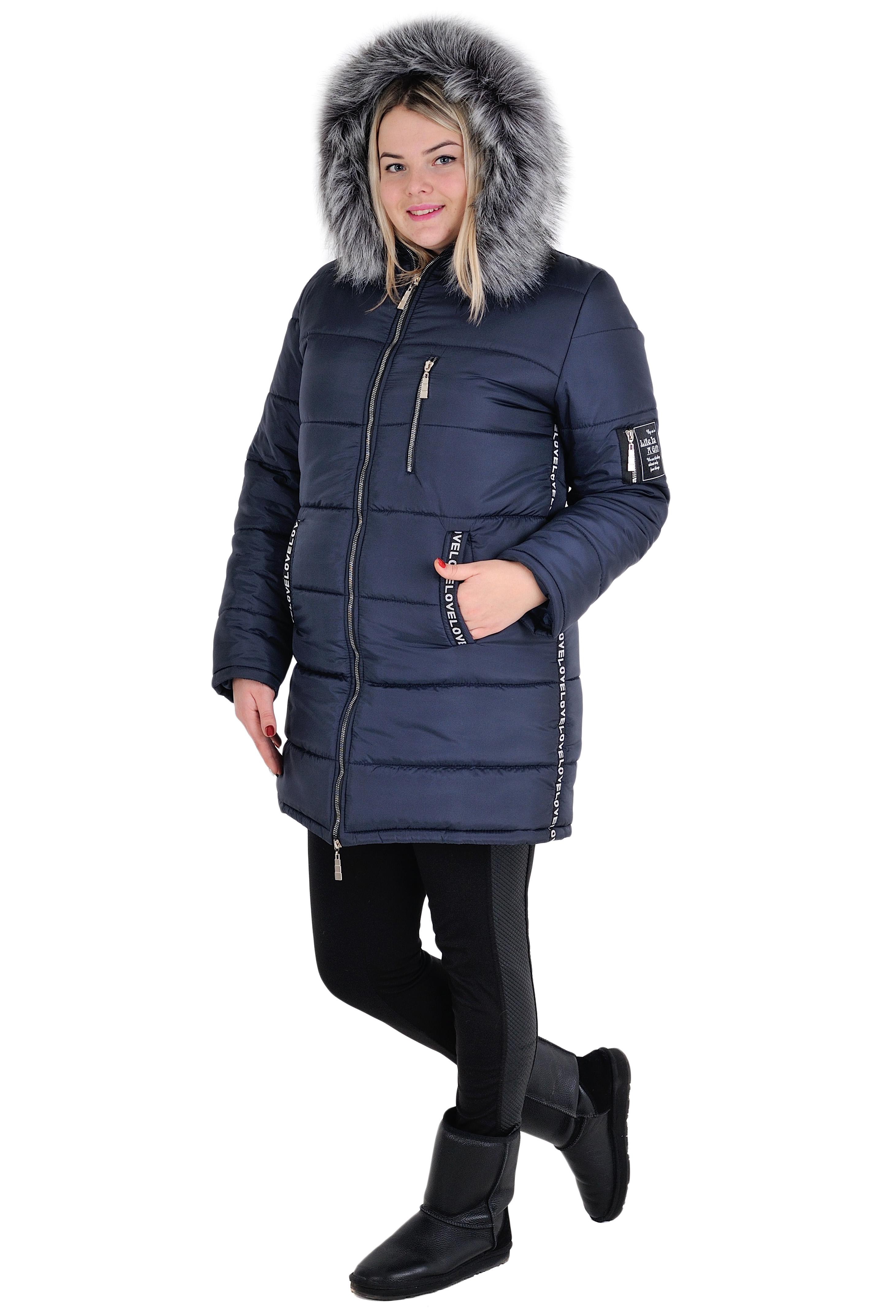 Куртка женская Love зимняя р. 56 Темно-синий (1875-мк) - фото 2 Куртка женская Love зимняя р. 56 Темно-синий (1875-мк) - фото 2