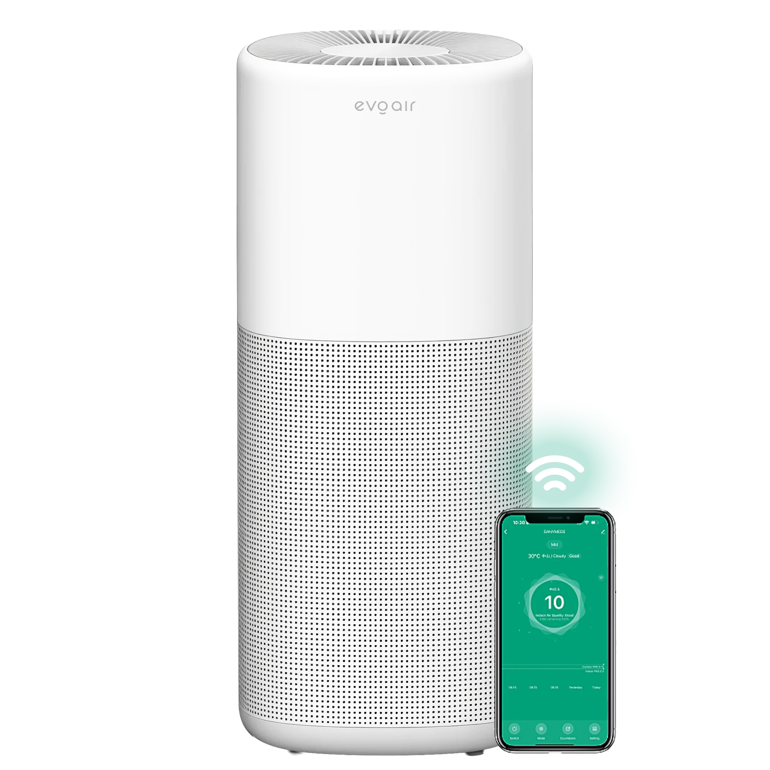 Воздухоочиститель Evoair Aero600 Smart Wi-Fi CADR 600 м3/ч до 150 м2 True HEPA фильтр 3в1 (Aero600)