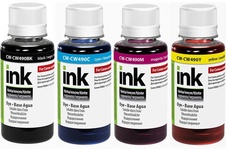 Краска для принтера комплект ColorWay для Canon GI-490 Color (29073103)