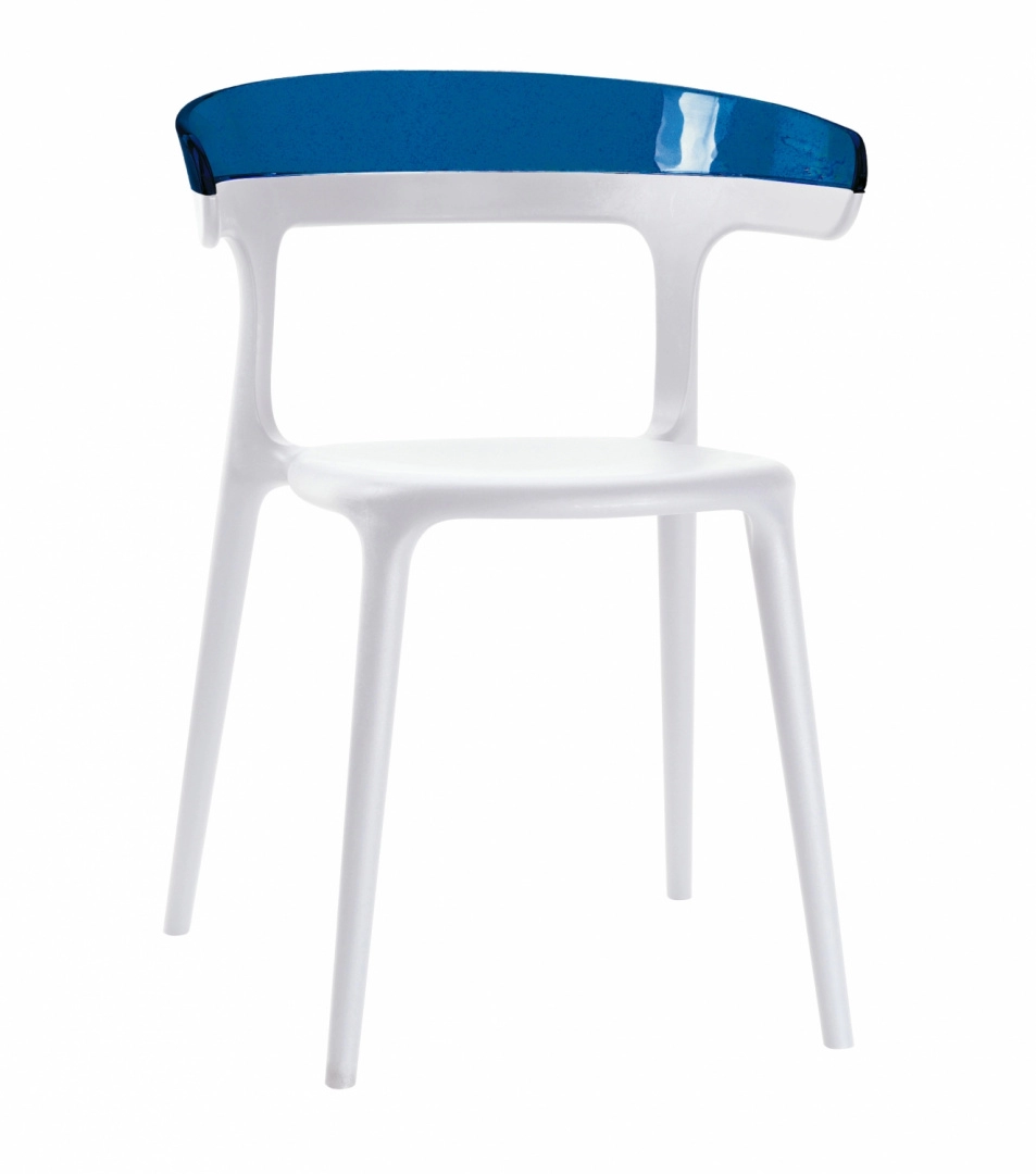 Кресло Litolan Papatya Luna Белое сидение Прозрачно-синий (DR001911)