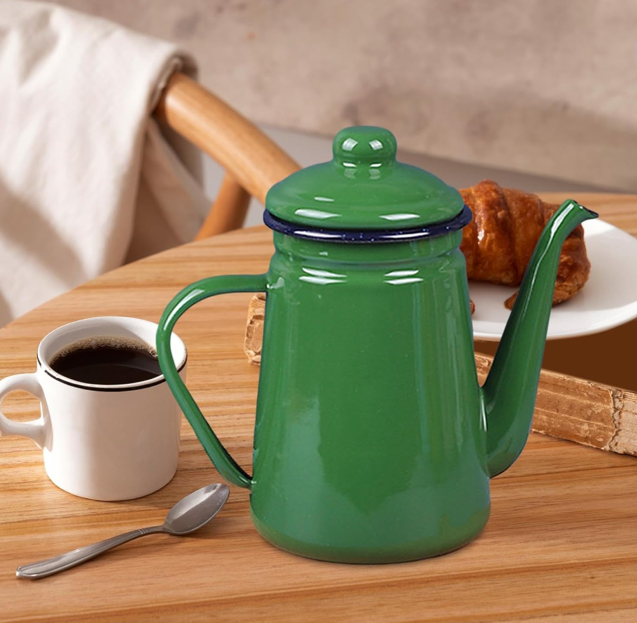 Чайник сталевий з кришкою для газової плити емальований із нержавіючої сталі 1 л Зелений (93886) - фото 5 Чайник сталевий з кришкою для газової плити емальований із нержавіючої сталі 1 л Зелений (93886) - фото 5