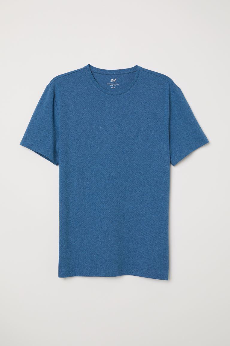 Футболка H&M 624684П M Насыщенно-Синий (1111109409205)