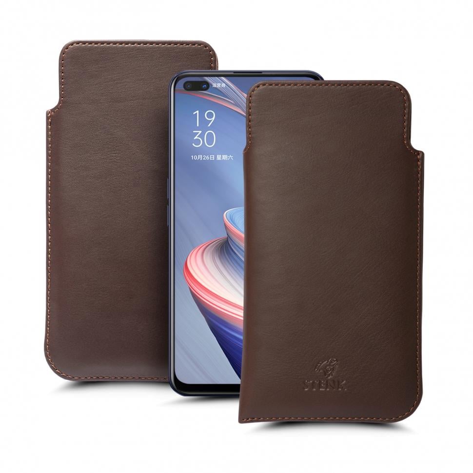 Футляр Stenk Elegance для OPPO A92s Коричневый (66289)